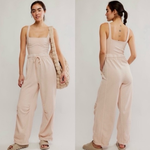 Free People Pants - NWOT free people inbound onesie in dusty pink
